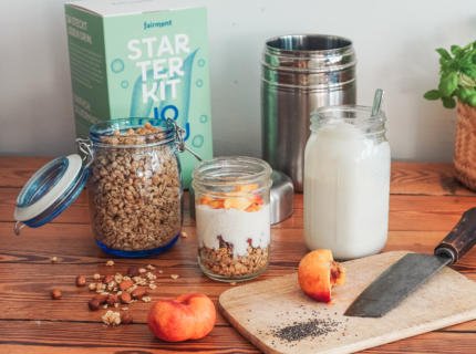 Pfirsichmüsli Jogurt Rezept, fairment