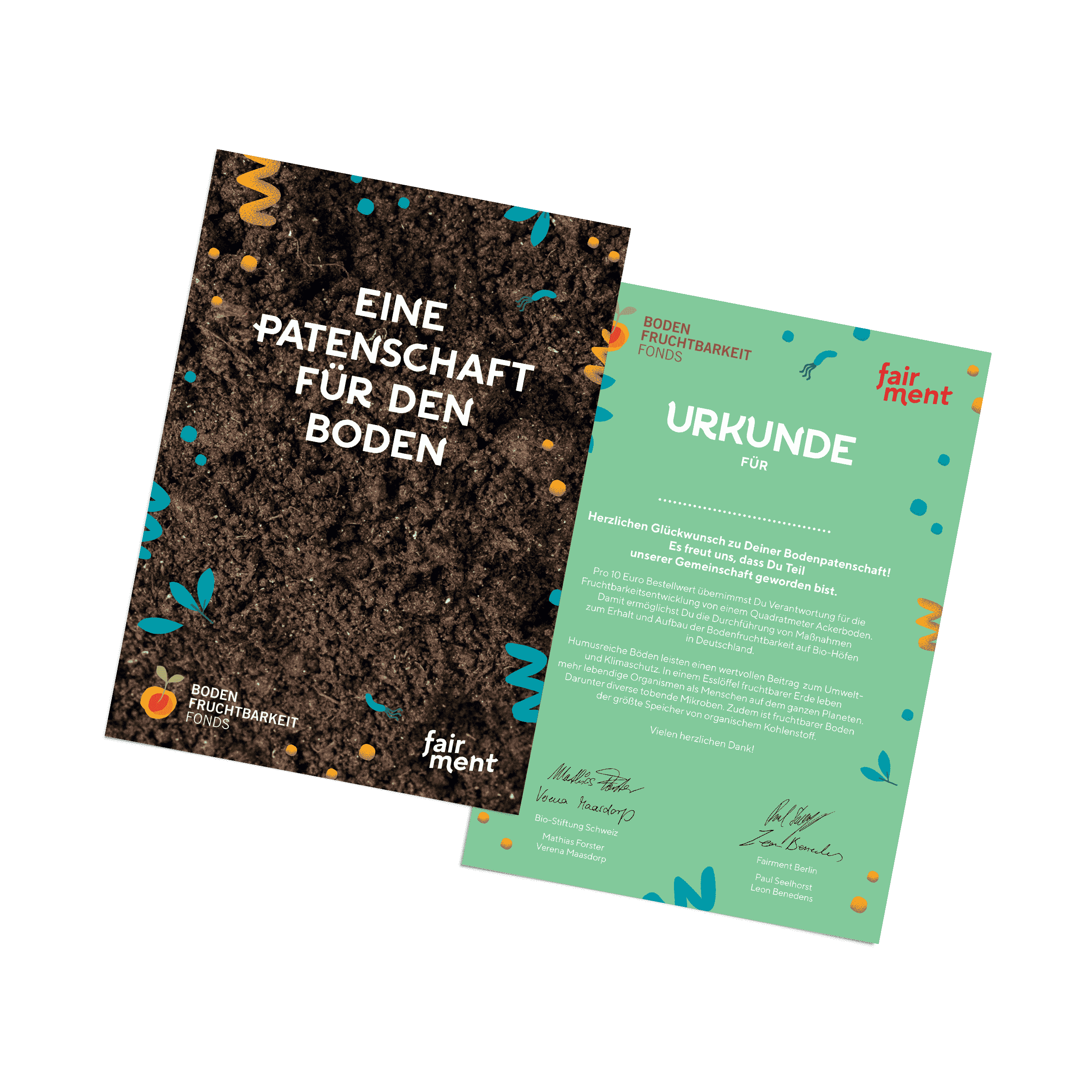 Bodenurkunde Bodenpatenschaft, Urkunde