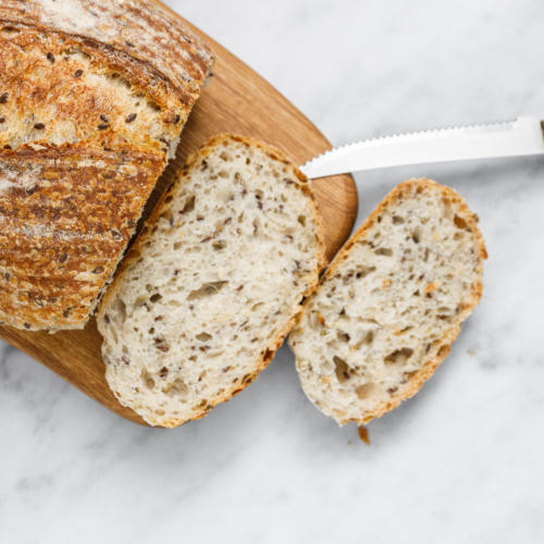 Dinkel Sauerteigbrot mit Saaten, Körnerbrot, Dinkel Sauerteigbrot