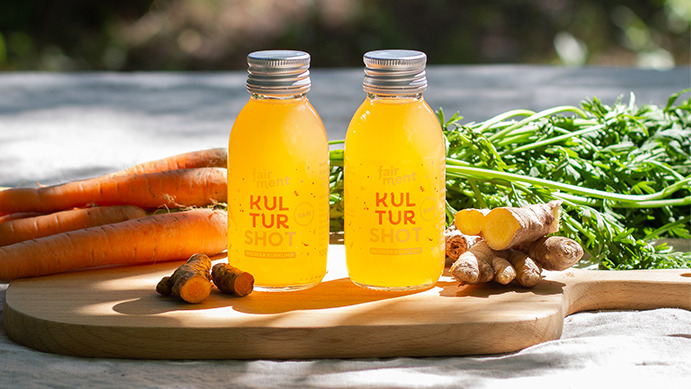 Kurkuma Shot, fairment, Ingwer, Kurkuma, gesund, gelb, Shots
