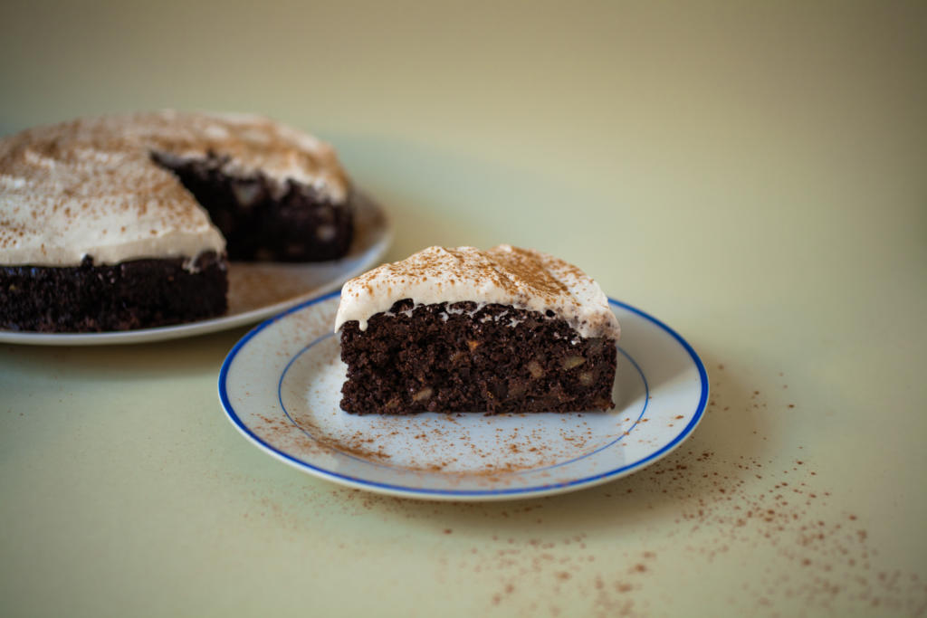 Glutenfreier Schokokuchen mit Sauerteig und Birnen | Fairment